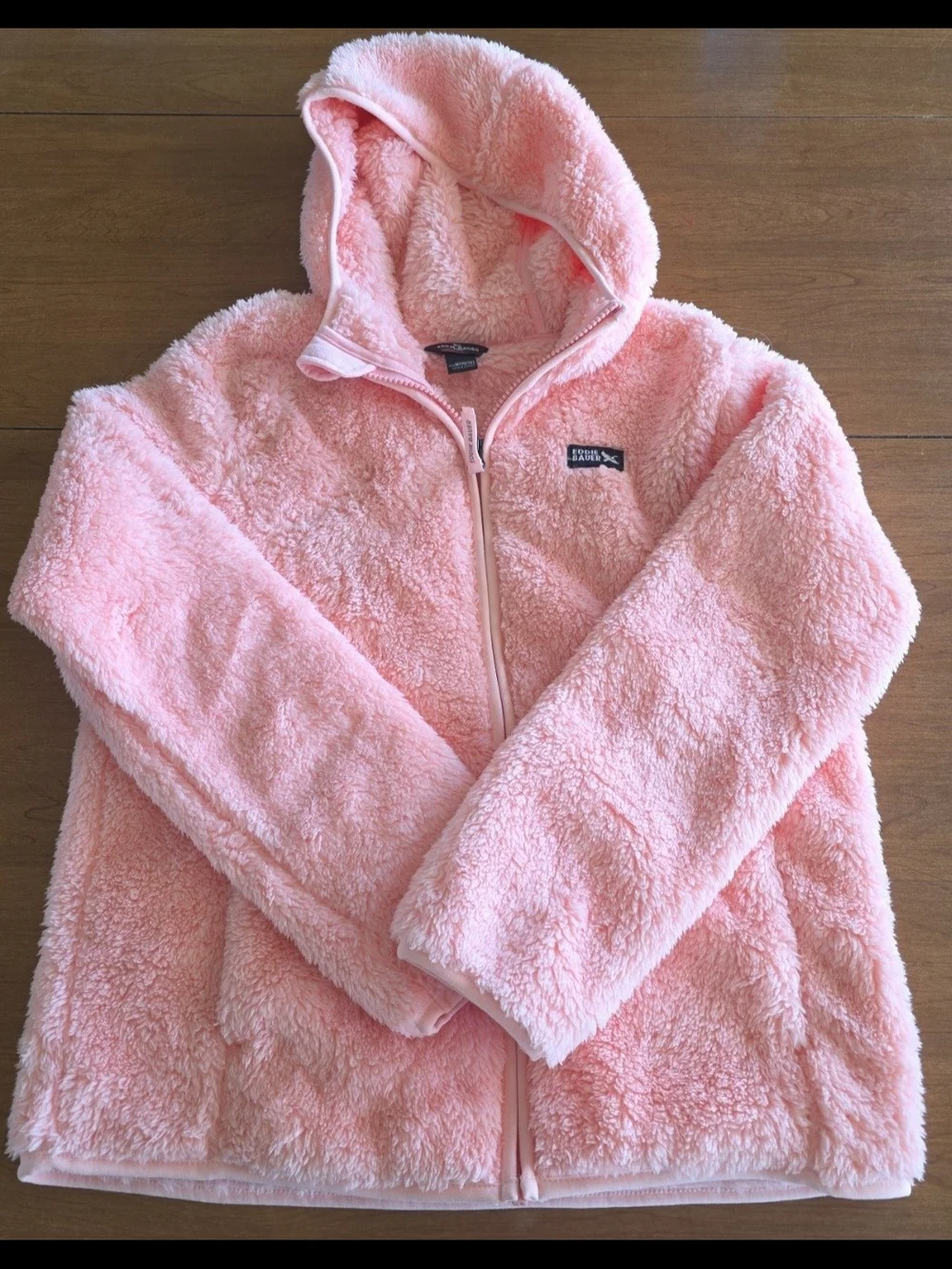 Eddie Bauer Pink Plush Fleece Hoodie Jacket